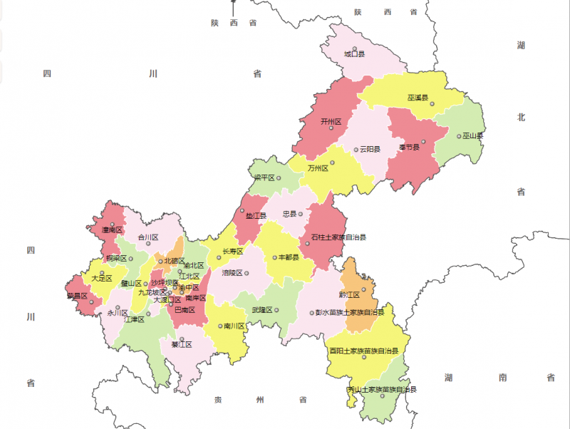 重庆市各区分布地图图片