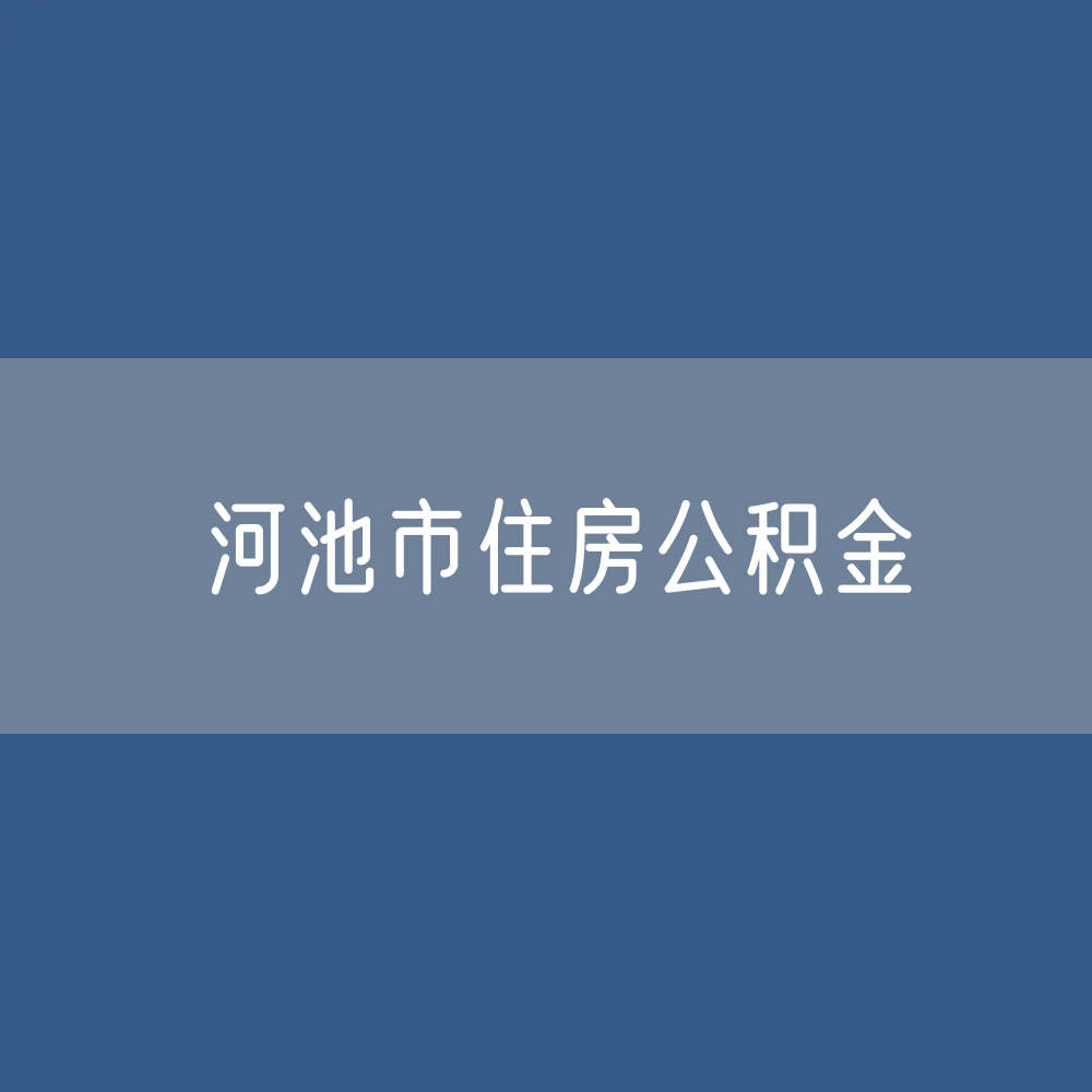 河池市住房公积金缴存提取贷款数据