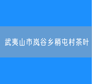 武夷山市岚谷乡稍屯村茶叶