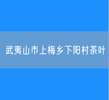 武夷山市上梅乡下阳村茶叶