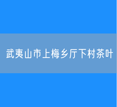 武夷山市上梅乡厅下村茶叶