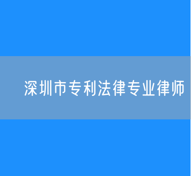 ​深圳市专利法律专业律师