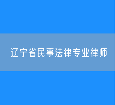 辽宁省民事法律专业律师
