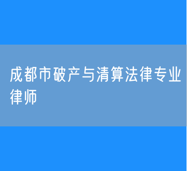 成都市破产与清算法律专业律师