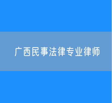 广西民事法律专业律师