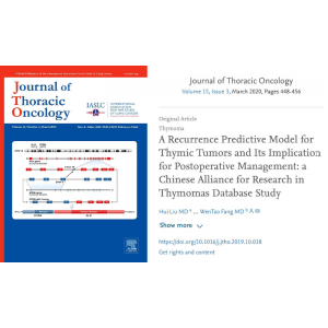 方文涛教授团队发布国际首个胸腺肿瘤术后复发预测模型