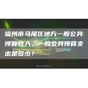 福州市马尾区地方一般公共预算收入、一般公共预算支出是多少？