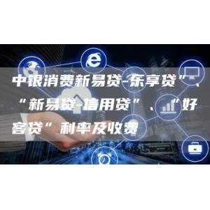 中银消费新易贷-乐享贷”、“新易贷-信用贷”、“好客贷”利率及收费