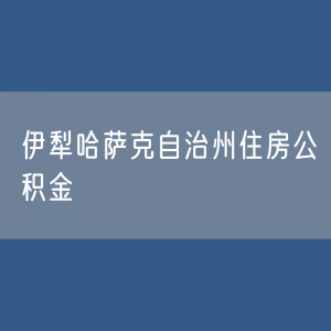 伊犁哈萨克自治州住房公积金缴存提取贷款数据