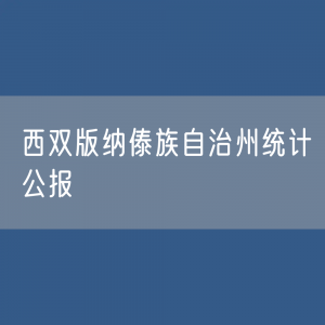 西双版纳傣族自治州2023年国民经济和社会发展统计数据