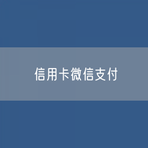 信用卡微信支付每月限额5万解除方法