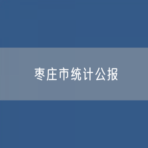 2023年枣庄市国民经济和社会发展统计公报