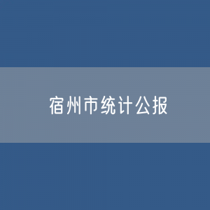 宿州市2023年国民经济和社会发展统计公报