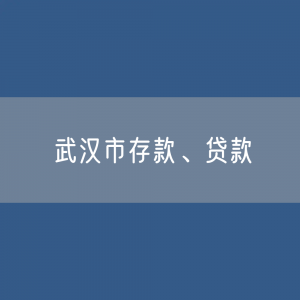 武汉市存款、贷款余额是多少？