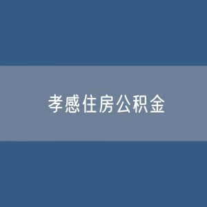 孝感住房公积金缴存提取贷款