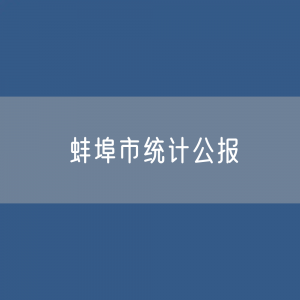 蚌埠市2023年国民经济和社会发展统计公报