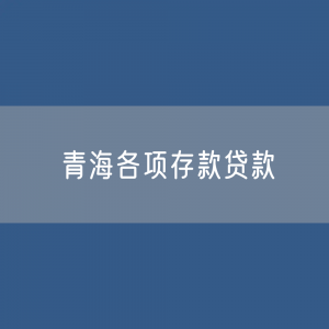 青海各项存款、贷款余额有多少？