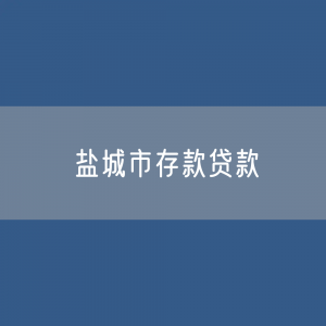 盐城市存款、贷款余额是多少？