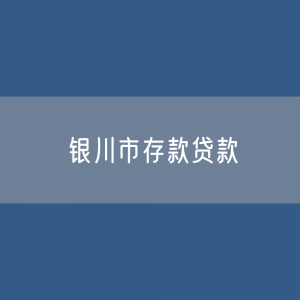 银川市存款、贷款是多少？