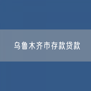 乌鲁木齐市存款、贷款是多少？