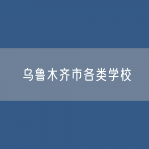 乌鲁木齐市各类学校招生、在校生、毕业生数据