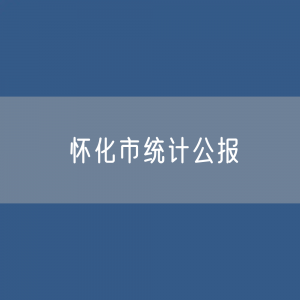 怀化市2022年国民经济与社会发展统计公报