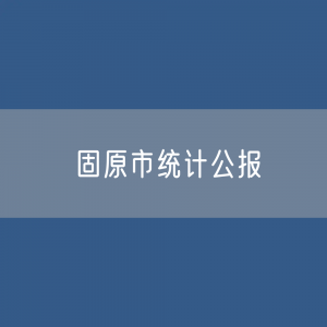 固原市2022年国民经济和社会发展统计公报 