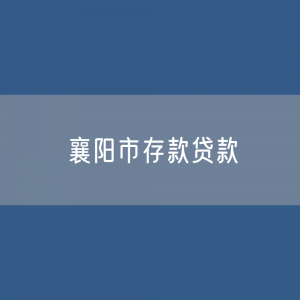 襄阳市存款、贷款余额是多少？