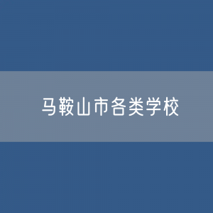 马鞍山市各类学校招生、在校生、毕业生数据