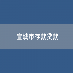 宣城市存款、贷款余额是多少？