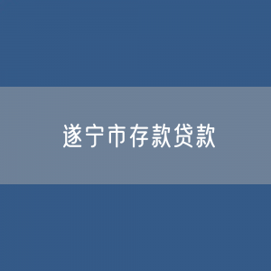 遂宁市存款、贷款余额是多少？