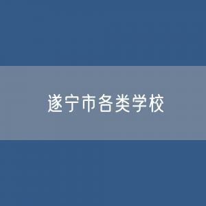 遂宁市各类学校招生、在校生、毕业生数据