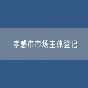 最新孝感市市场主体登记数据：孝感市有多少市场主体？