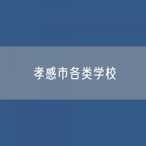 孝感市各类学校招生、在校生、毕业生数据