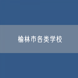 榆林市各类学校招生、在校生、毕业生数据