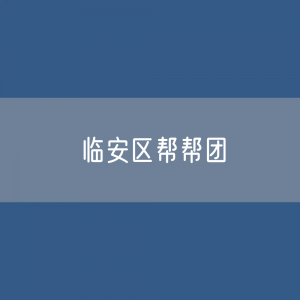 临安区组建各类“帮帮团”多维度帮扶个体工商户